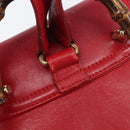 GUCCI Bamboo Backpack Leather Red Gold 003 3444 0030 Auth 206489-17