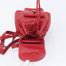 GUCCI Bamboo Backpack Leather Red Gold 003 3444 0030 Auth 206489-20