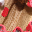 GUCCI Bamboo Backpack Leather Red Gold 003 3444 0030 Auth 206489-23
