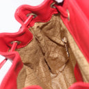 GUCCI Bamboo Backpack Leather Red Gold 003 3444 0030 Auth 206489-25