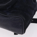 GUCCI Bamboo Backpack Suede Navy Gold 003 1998 0030 Auth 206490-13
