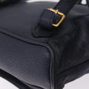 GUCCI Bamboo Backpack Suede Navy Gold 003 1998 0030 Auth 206490-15