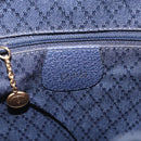 GUCCI Bamboo Backpack Suede Navy Gold 003 1998 0030 Auth 206490-19