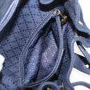 GUCCI Bamboo Backpack Suede Navy Gold 003 1998 0030 Auth 206490-24