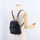 GUCCI Bamboo Backpack Suede Navy Gold 003 1998 0030 Auth 206490-26