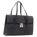 GUCCI Hand Bag Canvas Black Gold 001 4218 Auth 206491-1