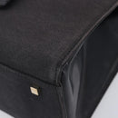 GUCCI Hand Bag Canvas Black Gold 001 4218 Auth 206491-11
