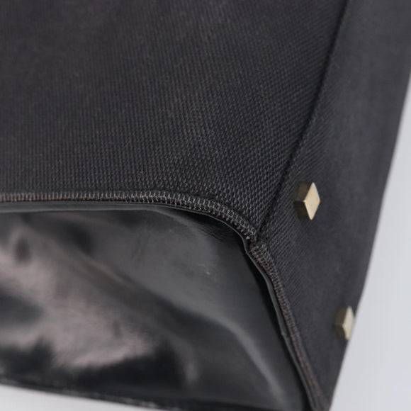 GUCCI Hand Bag Canvas Black Gold 001 4218 Auth 206491