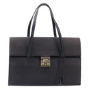 GUCCI Hand Bag Canvas Black Gold 001 4218 Auth 206491-2