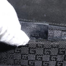 GUCCI Hand Bag Canvas Black Gold 001 4218 Auth 206491-28