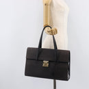 GUCCI Hand Bag Canvas Black Gold 001 4218 Auth 206491-29