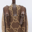 GUCCI GG Canvas Pouch Brown Silver Auth 206495-16