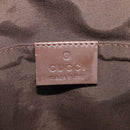 GUCCI GG Canvas Pouch Brown Silver Auth 206495-17