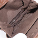 GUCCI GG Canvas Pouch Brown Silver Auth 206495-18