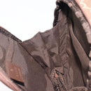 GUCCI GG Canvas Pouch Brown Silver Auth 206495-19