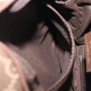GUCCI GG Canvas Pouch Brown Silver Auth 206495-22