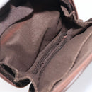 GUCCI GG Canvas Pouch Brown Silver Auth 206495-23