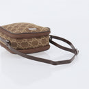 GUCCI GG Canvas Pouch Brown Silver Auth 206495-7