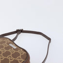 GUCCI GG Canvas Pouch Brown Silver Auth 206495-8