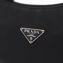 PRADA Hand Pouch Nylon Black Silver Auth 206497A-14