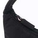PRADA Hand Pouch Nylon Black Silver Auth 206497A-15