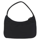 PRADA Hand Pouch Nylon Black Silver Auth 206497A-3
