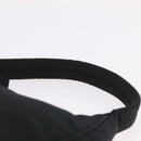 PRADA Hand Pouch Nylon Black Silver Auth 206497A-8