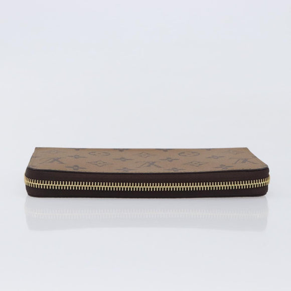 LOUIS VUITTON Monogram Reverse Zippy Wallet Long Wallet M82444 LV Auth 206498SAM