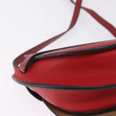 LOEWE Mini Gate Bag Shoulder Bag Leather Red Gold Auth 206501A-12
