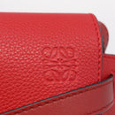 LOEWE Mini Gate Bag Shoulder Bag Leather Red Gold Auth 206501A-16