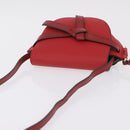 LOEWE Mini Gate Bag Shoulder Bag Leather Red Gold Auth 206501A-6