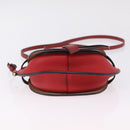 LOEWE Mini Gate Bag Shoulder Bag Leather Red Gold Auth 206501A-9
