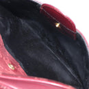 CELINE Macadam Canvas Shoulder Bag Suede Bordeaux Gold Auth 206502-24