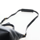 PRADA Hand Bag Leather 2way Black Gold Auth 206508M-17
