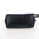 PRADA Hand Bag Leather 2way Black Gold Auth 206508M-5