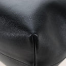 PRADA Hand Bag Leather 2way Black Gold Auth 206508M-19