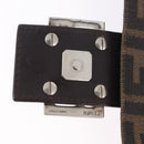 FENDI Zucca Canvas Mamma Baguette Shoulder Bag Brown Black Auth 206512A-18