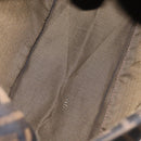 FENDI Zucca Canvas Mamma Baguette Shoulder Bag Brown Black Auth 206512A-22
