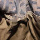 FENDI Zucca Canvas Mamma Baguette Shoulder Bag Brown Black Auth 206512A-24