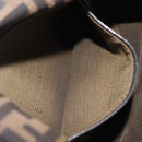 FENDI Zucca Canvas Mamma Baguette Shoulder Bag Brown Black Auth 206512A-28