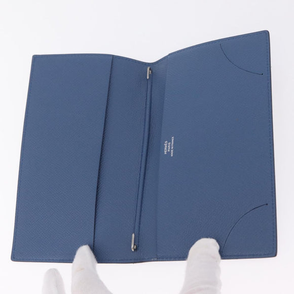 HERMES Agenda Vision Day Planner Cover Leather Blue Auth 206514M
