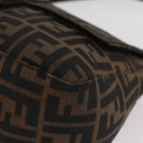 FENDI Zucca Canvas Mamma Baguette Shoulder Bag Brown Black Auth 206517M-17