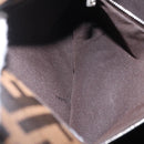FENDI Zucca Canvas Mamma Baguette Shoulder Bag Brown Black Auth 206517M-29
