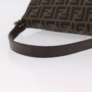 FENDI Zucca Canvas Mamma Baguette Shoulder Bag Brown Black Auth 206517M-7