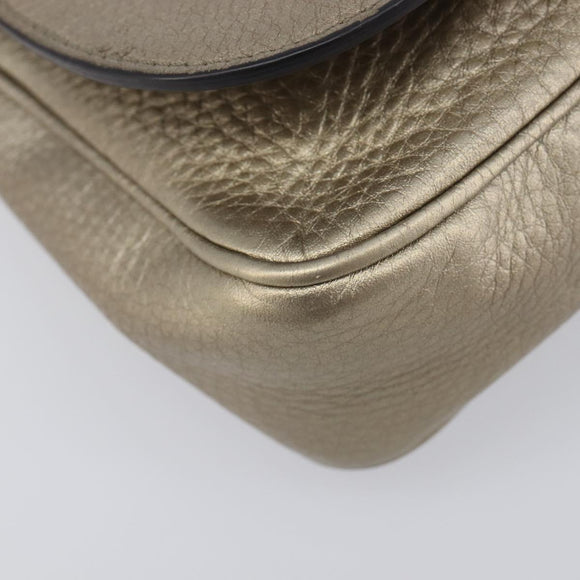 GUCCI Soho Chain Shoulder Bag Leather Gold 323190 Auth 206523A
