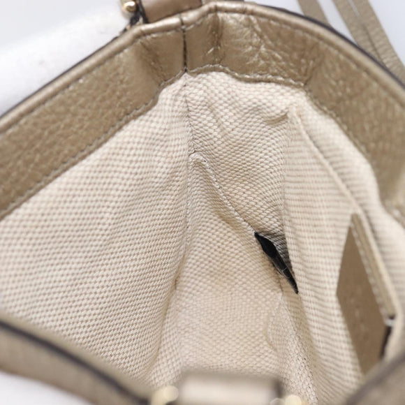 GUCCI Soho Chain Shoulder Bag Leather Gold 323190 Auth 206523A