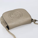 GUCCI Soho Chain Shoulder Bag Leather Gold 323190 Auth 206523A-7