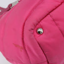 PRADA Hand Bag Nylon Pink Silver Auth 206524A-13