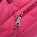 PRADA Hand Bag Nylon Pink Silver Auth 206524A-17