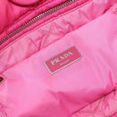 PRADA Hand Bag Nylon Pink Silver Auth 206524A-20